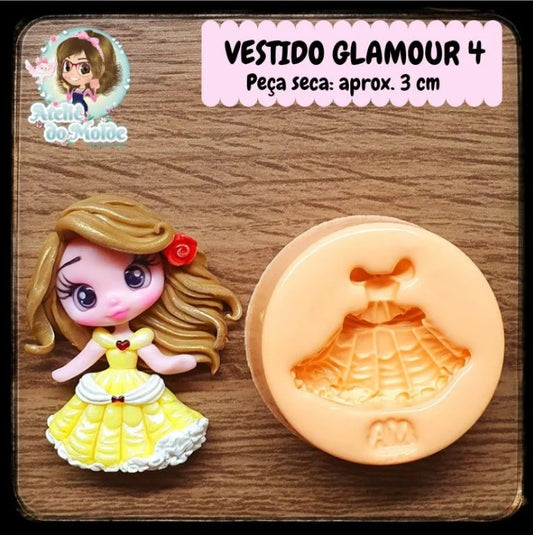 Molde de Silicon Vestido Glamour 4 AdM