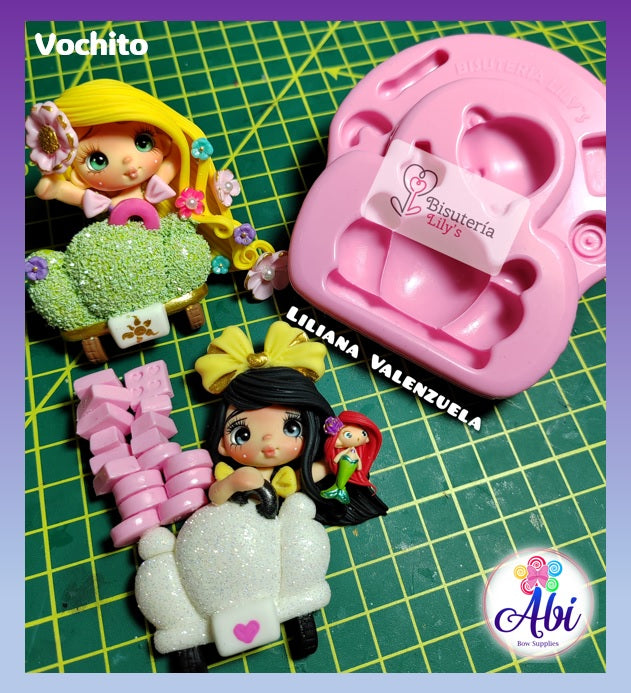 Molde de Silicon Vochito. Coleccion Ternuritas Bisuteria Lily's