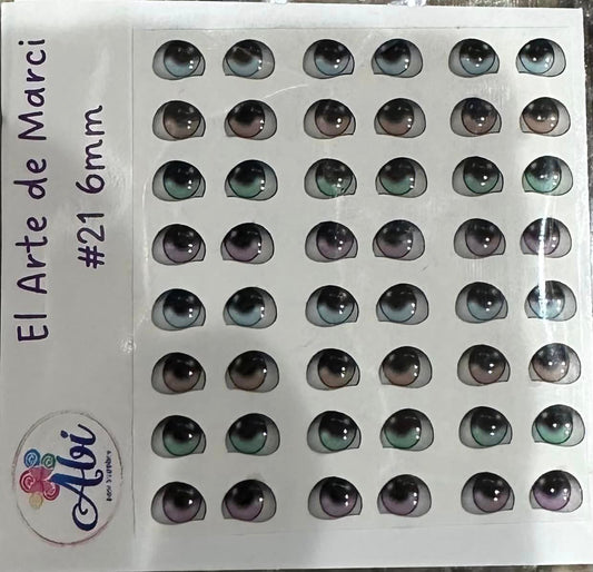 Ojos Resinados Mod 21 6mm