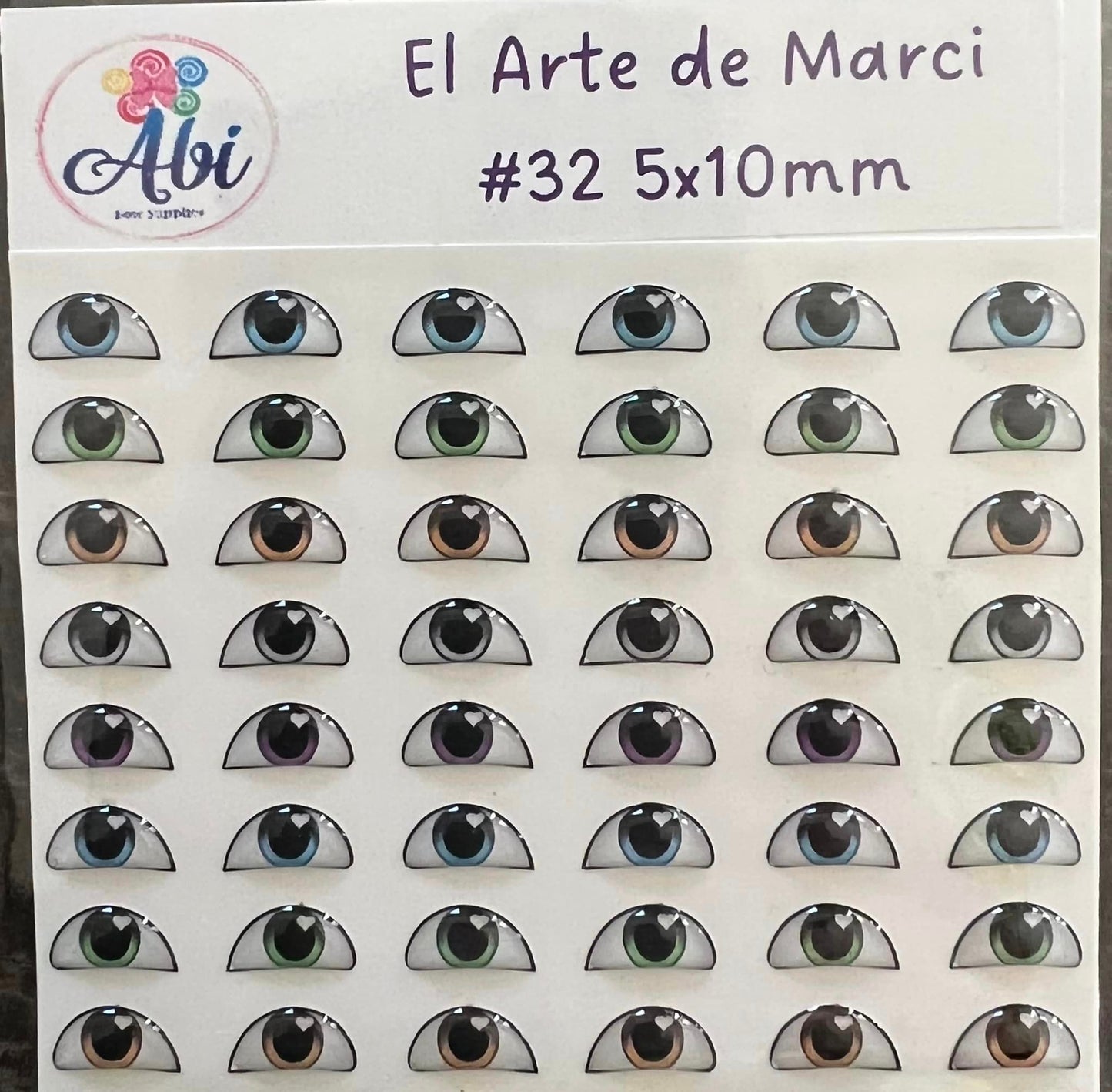 Ojos Resinados Mod 32 5x10mm