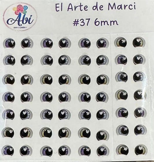 Ojos Resinados Mod 37 6mm