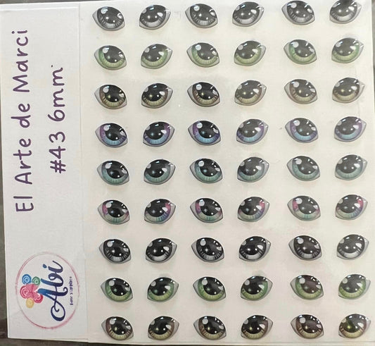 Ojos Resinados Mod 43 6mm