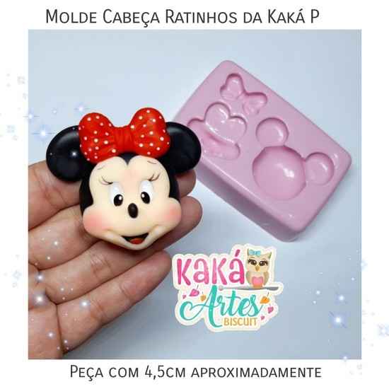 Molde de Silicon Cabeça Ratinhos P