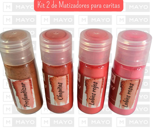 Kit 2 de matizadores para caritas 4 colores