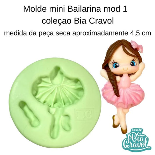 Molde de Silicon Mini Bailarina mod 01 cod 142