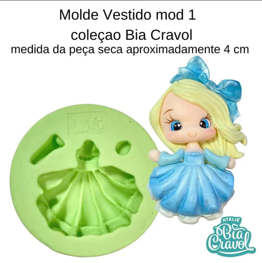 Molde de Silicon Vestido Mod 01 cod 144 BC