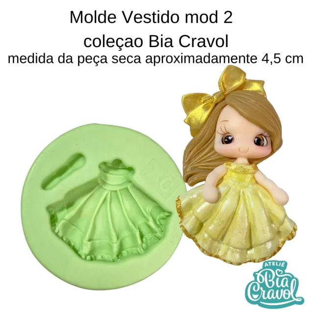 Molde de Silicon Vestido Mod 02 cod 146 BC