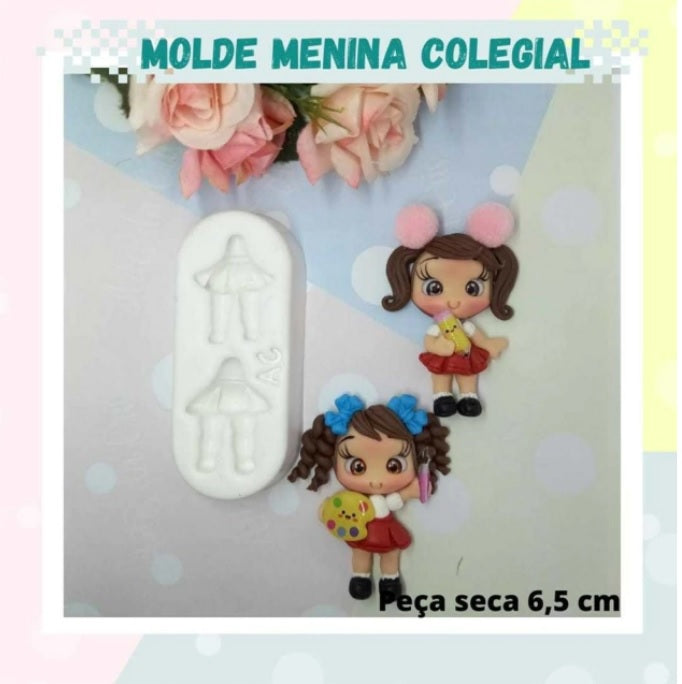 Molde de Silicon Menina Colegial AC