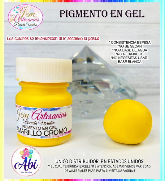 Pigmento en Gel color Amarillo Cromo BU