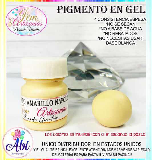 Pigmento en Gel color Amarillo Napoles BU