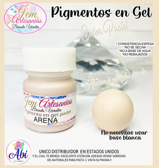 Pigmento en Gel color Arena Pastel BU