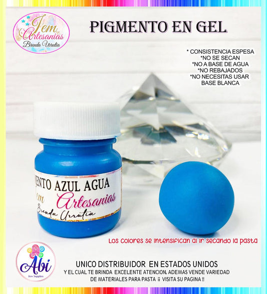 Pigmento en Gel color Azul Agua BU