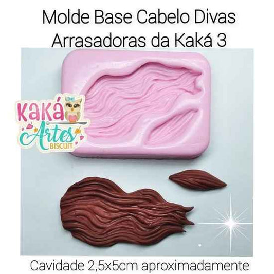 Molde de Silicon Base Cabelo Divas Arrasadoras da Kaká 3