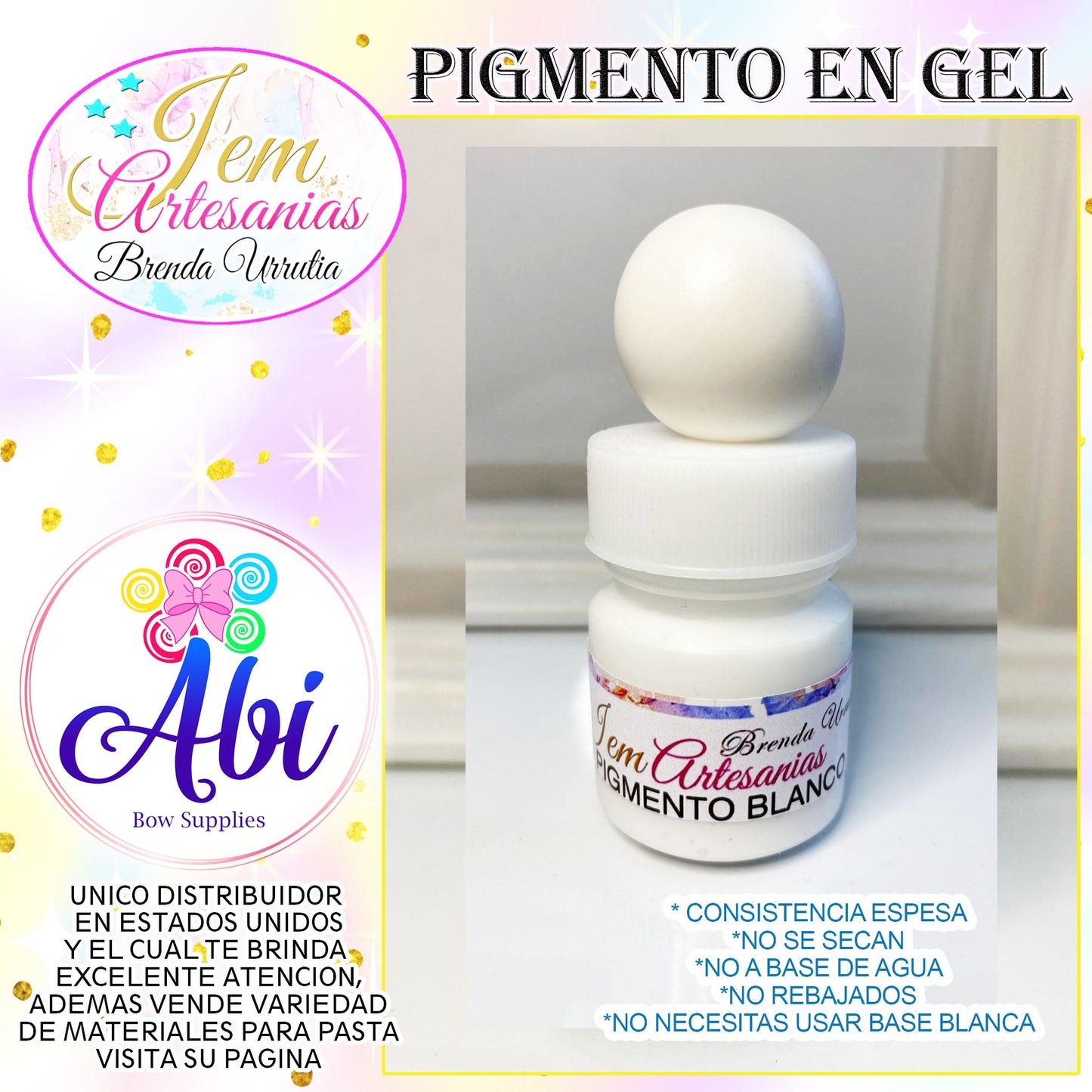 Pigmento en Gel Color Blanco