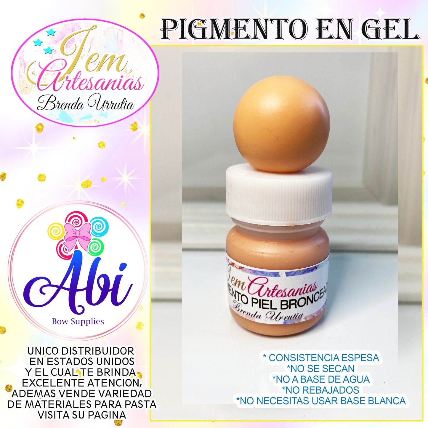 Pigmento en Gel color Piel Bronceada BU