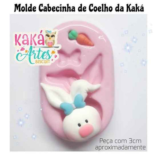 Molde de Silicon Cabecinha de Coelho