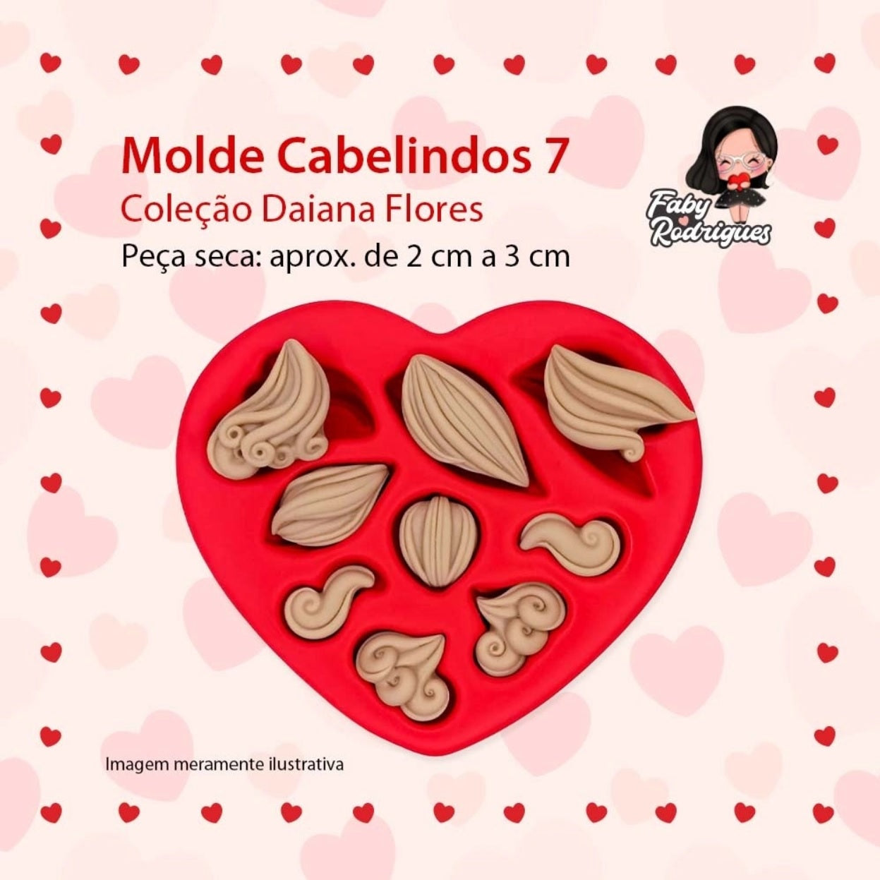 Molde de Silicon Cabelindos 7 FR