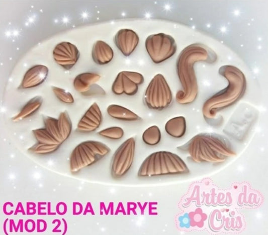 Molde de Silicon Cabelo Cabelo da Marye Mod 2 AC