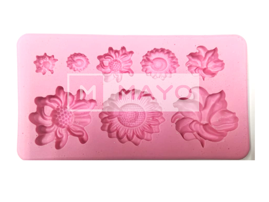 Molde de Silicon Flores Varias F67