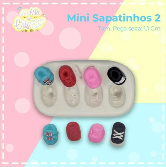 Molde de Silicon Mini Sapatinhos 2 AC