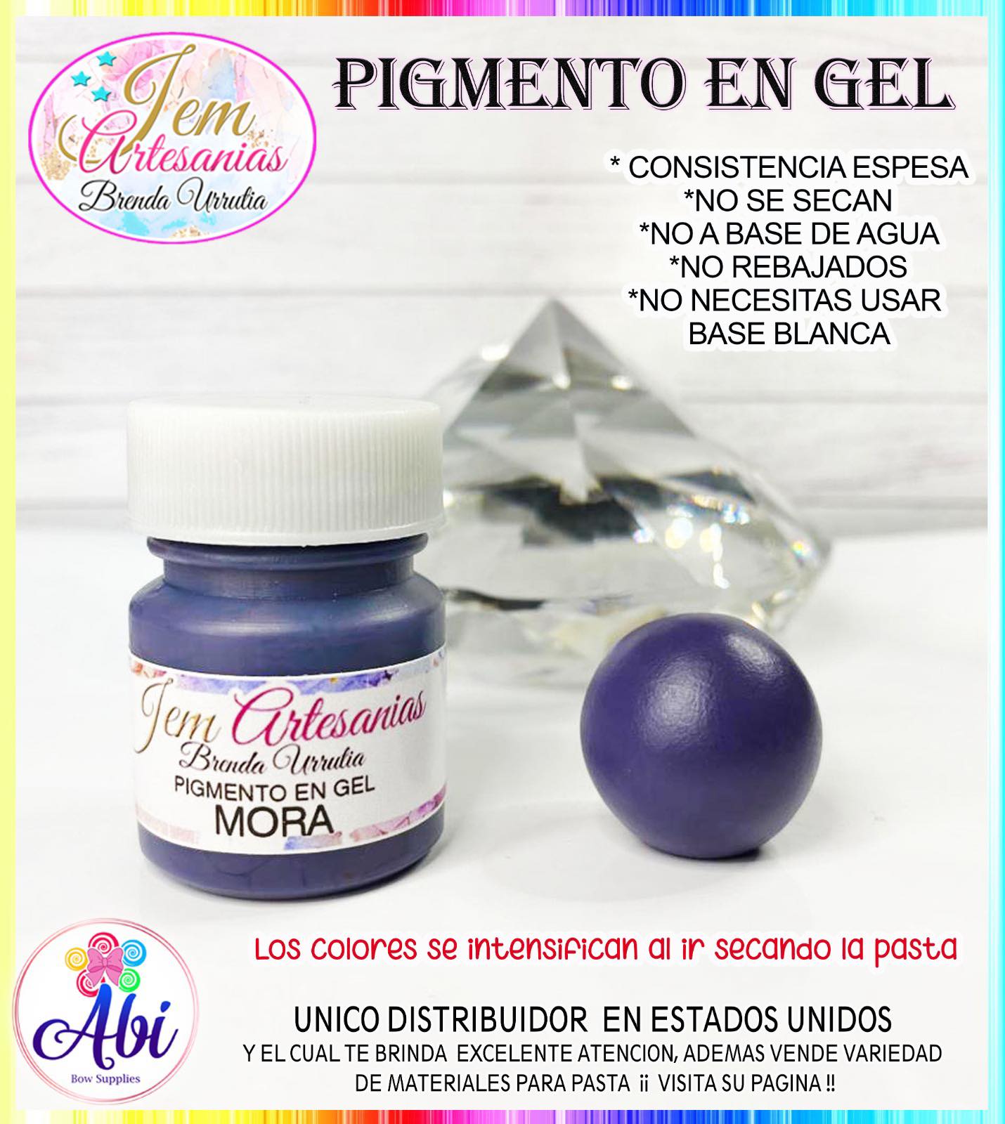 Pigmento en Gel color Mora BU