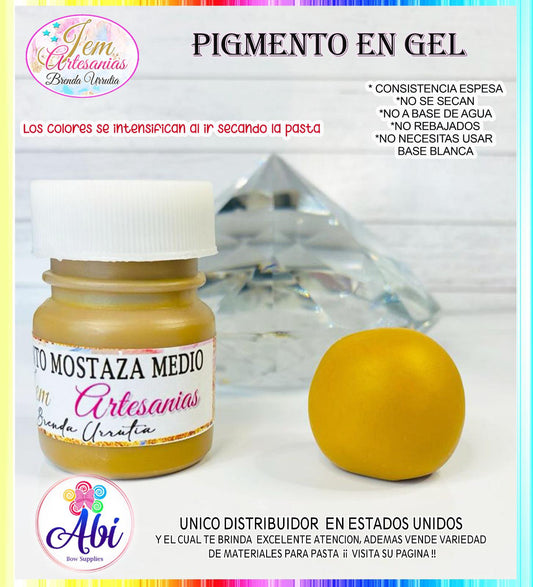 Pigmento en Gel color Mostaza Medio BU