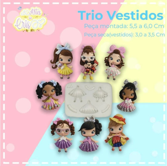 Molde de Silicon Trio Vestidos AC