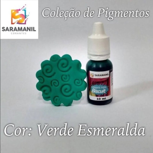 Colorante Pigmento Liquido Saramanil Verde Esmeralda