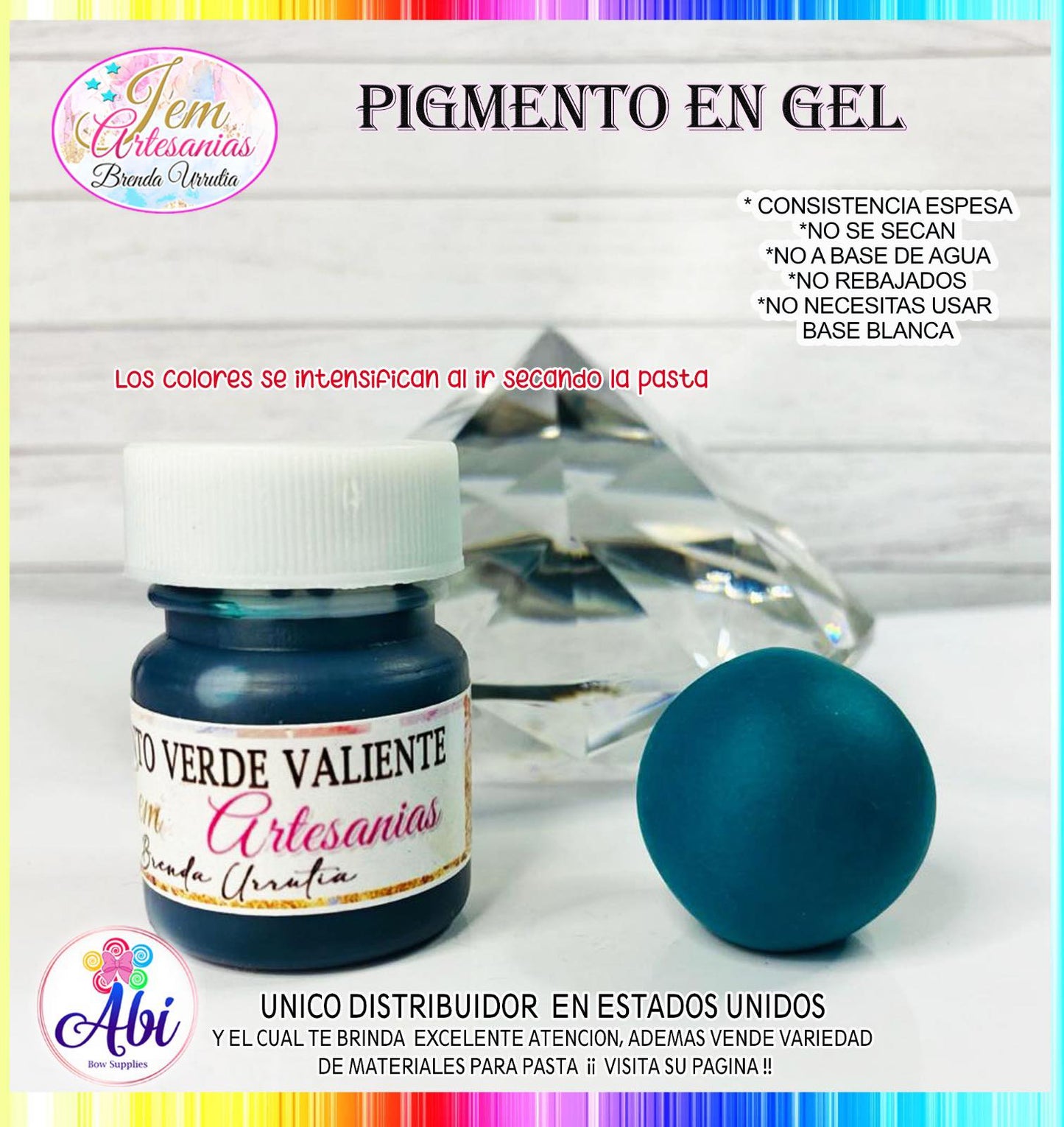 Pigmento en Gel color Verde Valiente BU